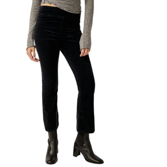 Free People In My Feelings Black Corduroy Bootcut Pants - Picture 2 of 10